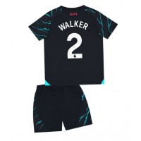 Otroški Nogometni dresi Manchester City Kyle Walker #2 Tretji 2023-24 Kratek Rokav (+ Kratke hlače)
